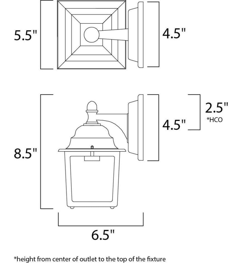 Maxim Lighting - 66924EB - Side Door 8.5" Outdoor Wall Sconce by Maxim Lighting - Image 2