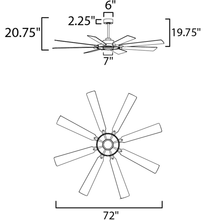 Maxim Lighting - Helm 72" Ceiling Fan by Maxim Lighting - Image 2