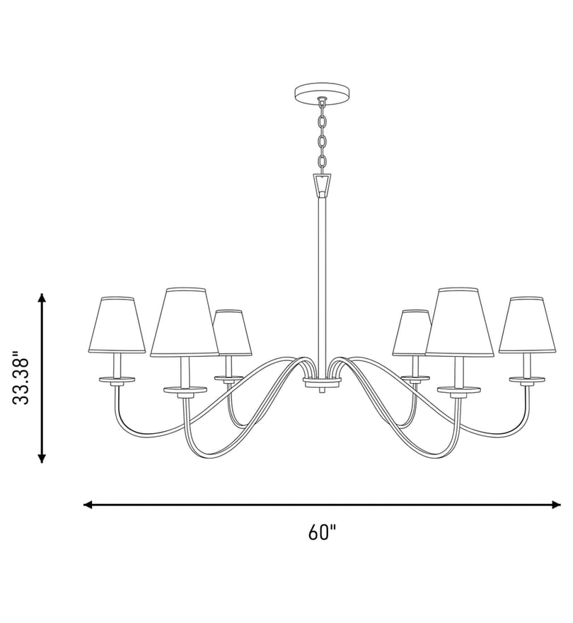 Meridian - M100106BNB - Meridian 60" Chandelier by Meridian - Image 5