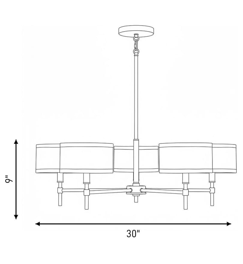 Meridian - M10011NB - Meridian 30" Chandelier by Meridian - Image 5