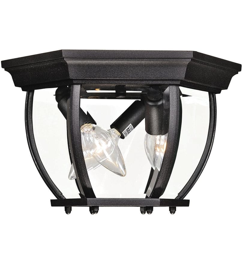 Meridian - M50059BK - Meridian 9" Outdoor Flush Mount by Meridian