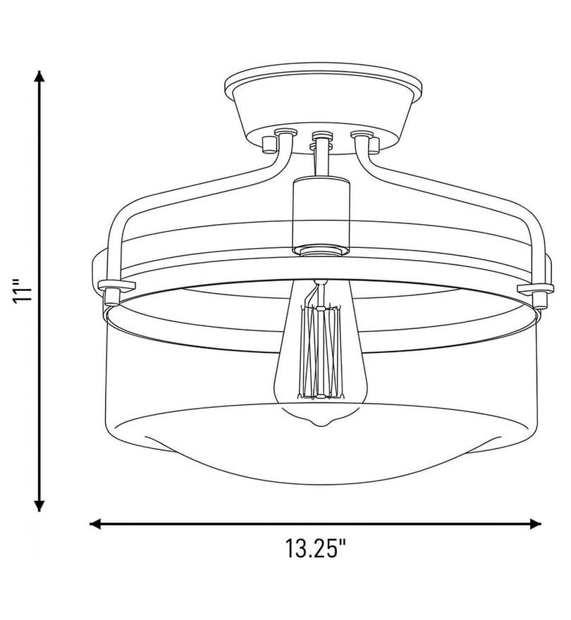 Meridian - Meridian 13.25" Semi-Flush Mount by Meridian - Image 6