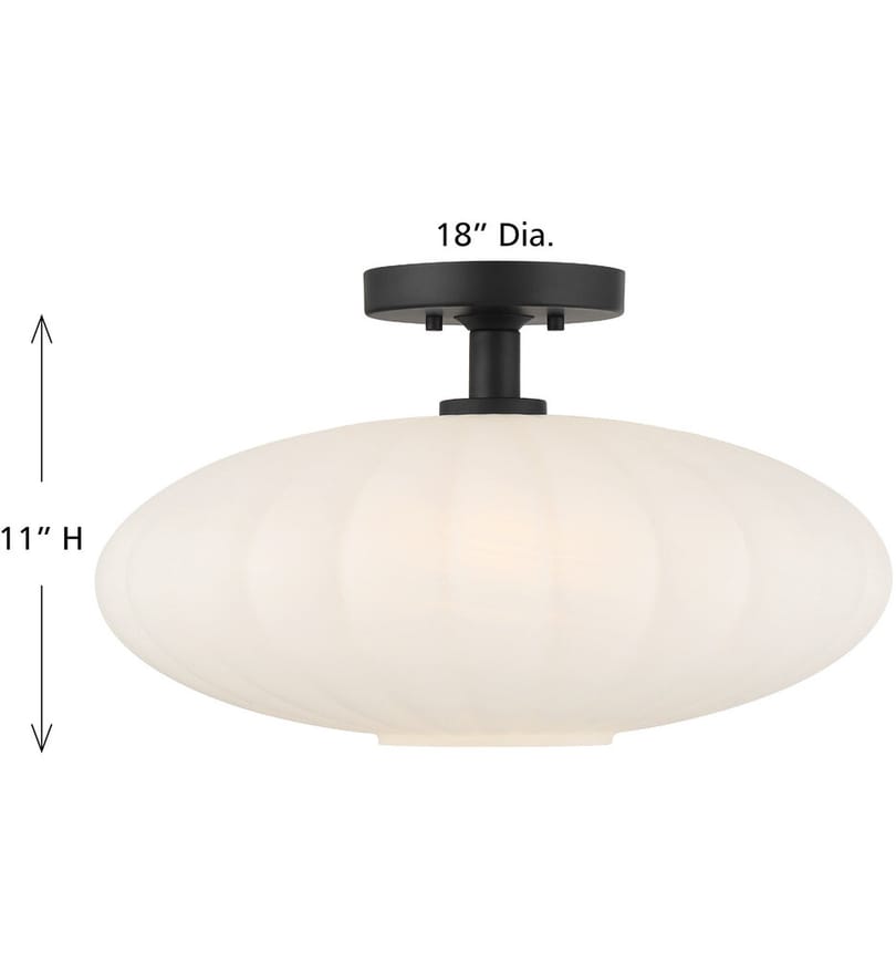 Meridian - Meridian 18" Semi-Flush Mount by Meridian - Image 2