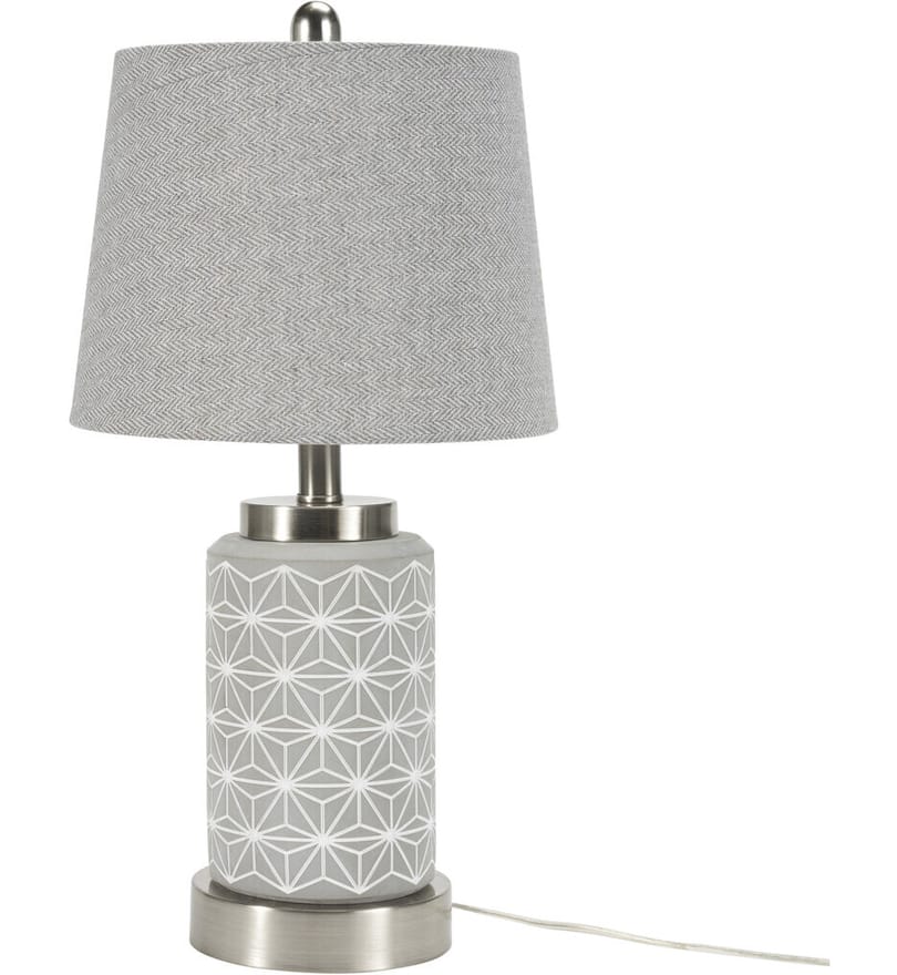 Nourison - 848783007393 - Patterned Concrete 21" Table Lamp by Nourison