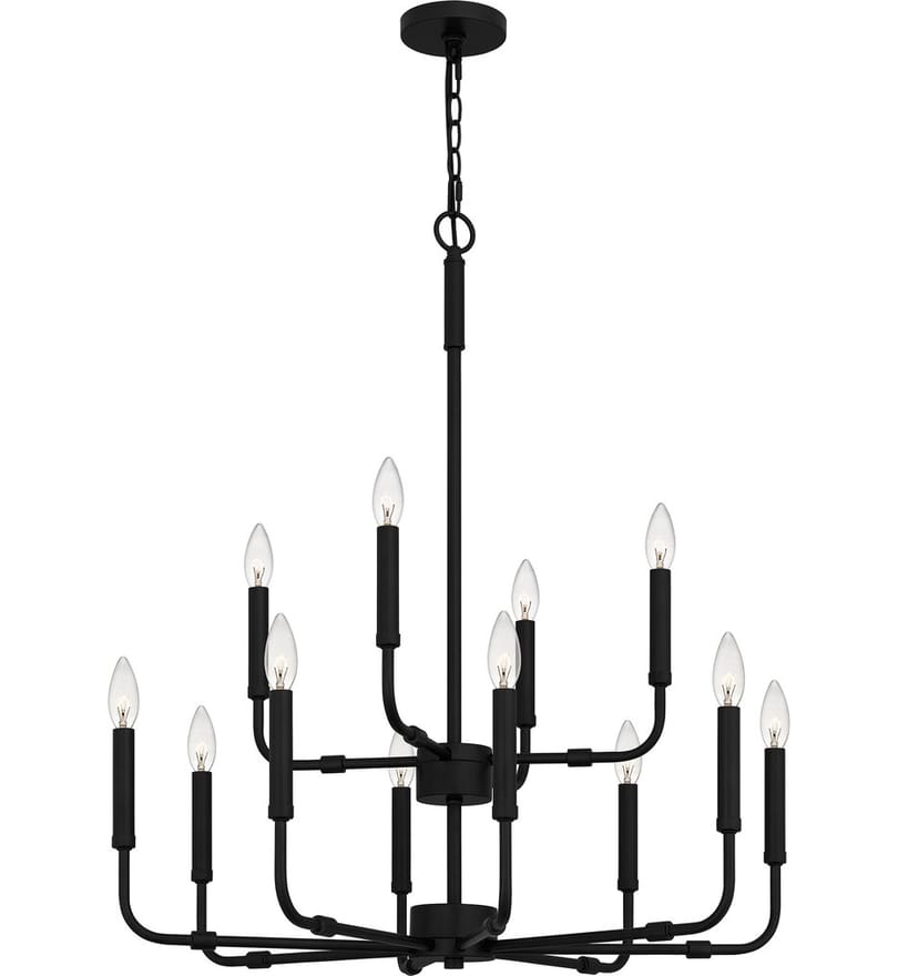Quoizel - ABR5128MBK - Abner 28" Chandelier by Quoizel - Image 6