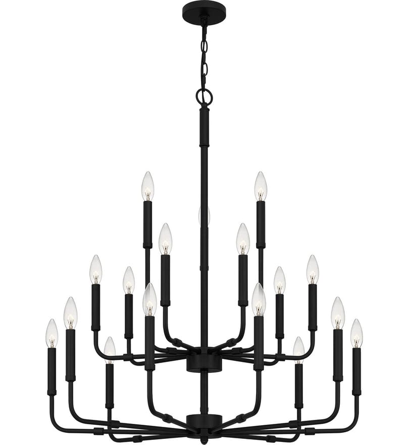 Quoizel - ABR5132MBK - Abner 32" Chandelier by Quoizel