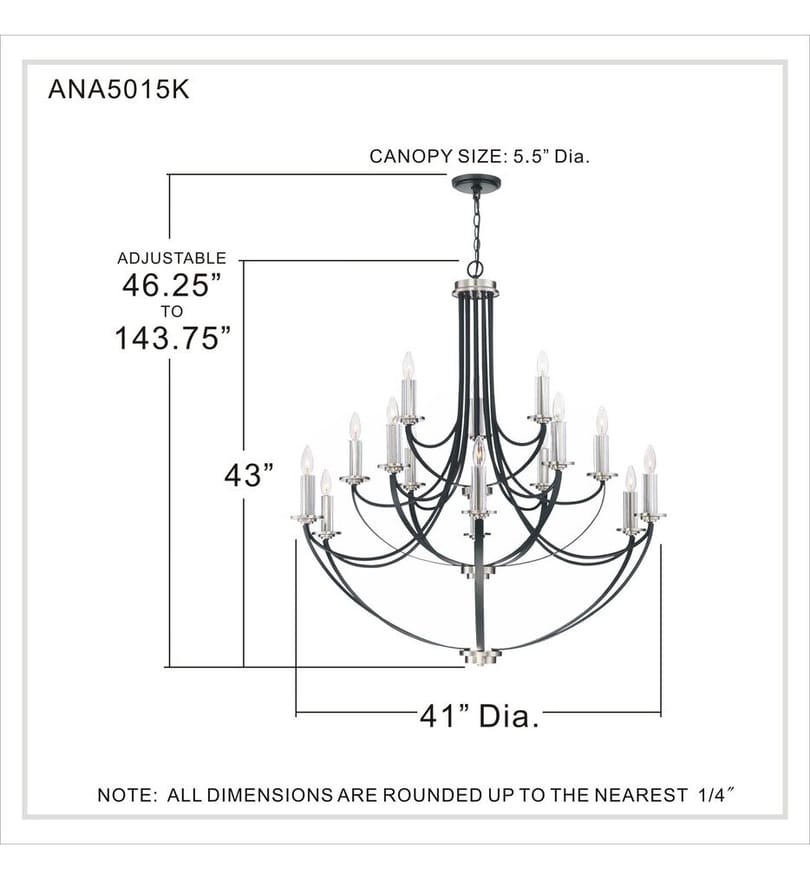 Quoizel - ANA5015K - Alana 41" Chandelier by Quoizel - Image 2