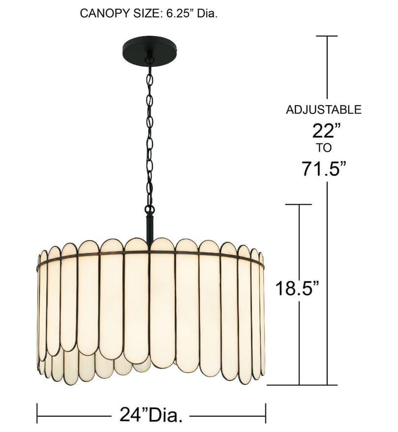 Quoizel - ANN2824MBK - Annabelle 24-inch Pendant by Quoizel - Image 5