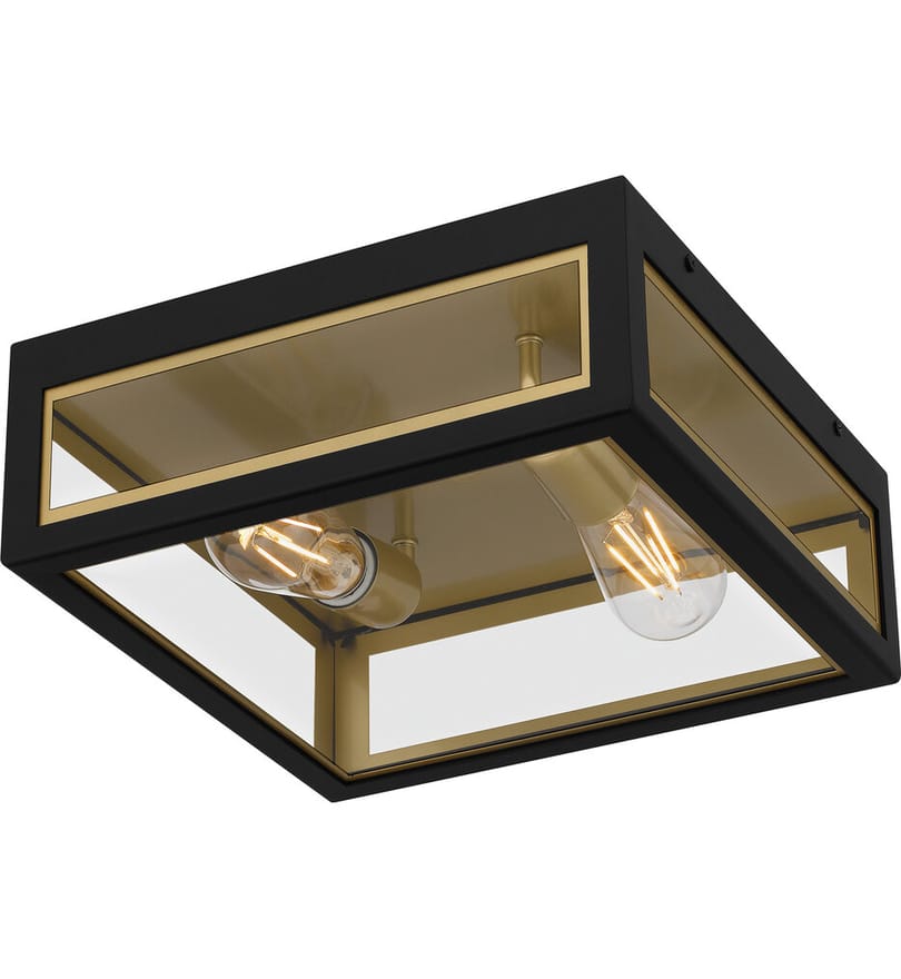 Quoizel - BBN1612MBK - Bourbon 12" Outdoor Flush Mount by Quoizel - Image 4