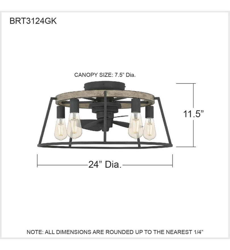 Quoizel - BRT3124GK - Brockton 24" Fandelier by Quoizel - Image 2