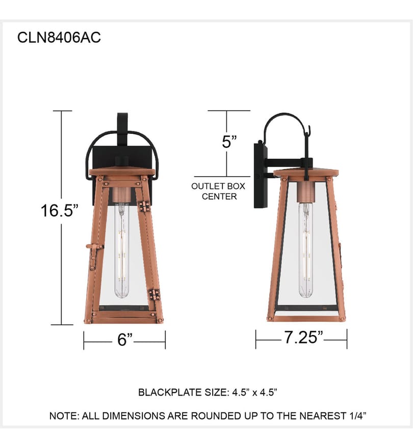 Quoizel - CLN8406AC - Carolina 16.5" Outdoor Wall Sconce by Quoizel - Image 4