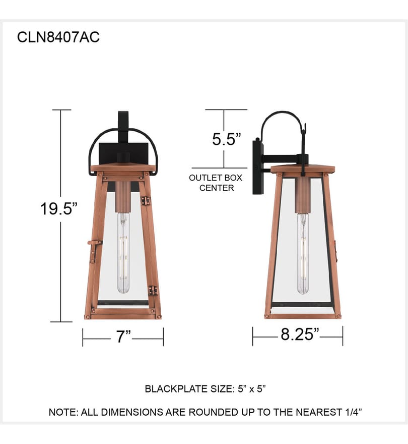 Quoizel - CLN8407AC - Carolina 19.5" Outdoor Wall Sconce by Quoizel - Image 4