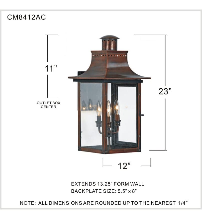 Quoizel - CM8412AC - Chalmers 23" Outdoor Wall Sconce by Quoizel - Image 5