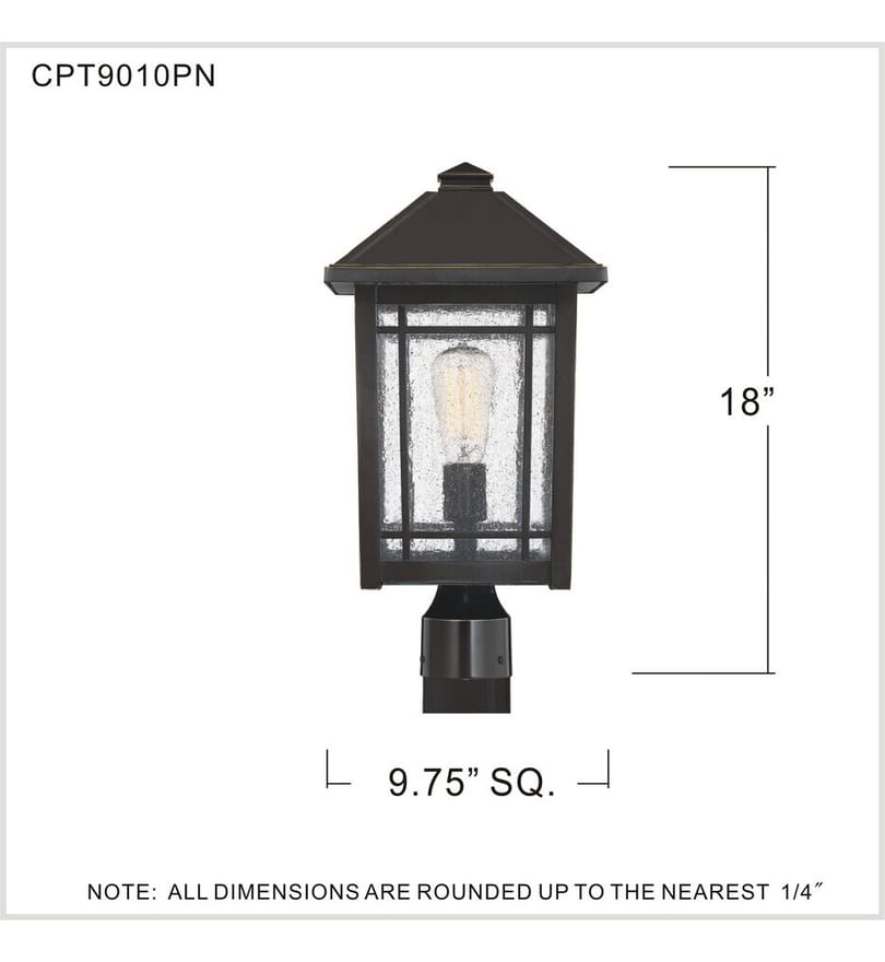 Quoizel - CPT9010PN - Cedar Point 18" Outdoor Post Light by Quoizel - Image 2
