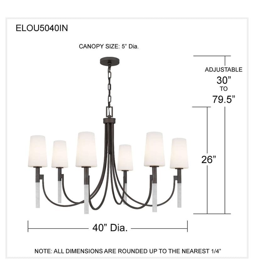 Quoizel - ELOU5040IN - Eloura 40-inch Chandelier by Quoizel - Image 6