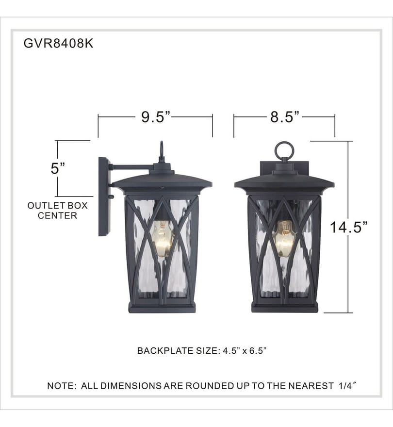 Quoizel - GVR8408K - Grover 14.5" Outdoor Wall Sconce by Quoizel - Image 2
