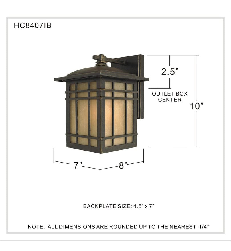 Quoizel - HC8407IB - Hillcrest 10" Outdoor Wall Sconce by Quoizel - Image 2