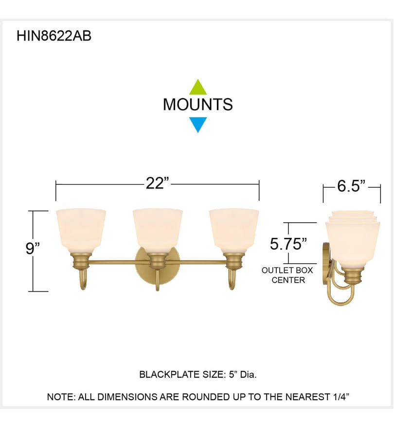 Quoizel - HIN8622AB - Hinton 22" Bath Vanity Light by Quoizel - Image 4
