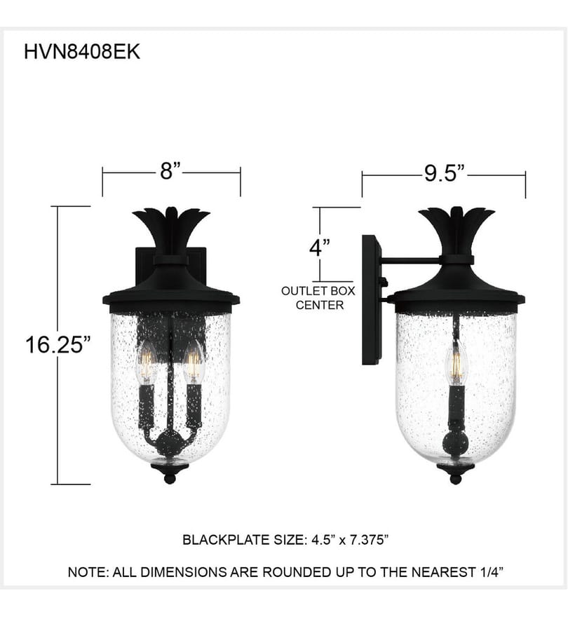 Quoizel - HVN8408EK - Havana 16.25" Outdoor Wall Sconce by Quoizel - Image 4