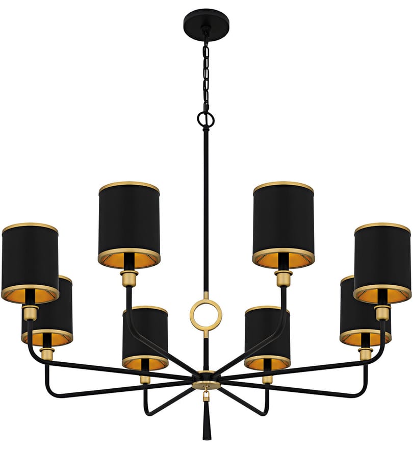 Quoizel - LKY5040MBK - Lockery 40" Chandelier by Quoizel - Image 4