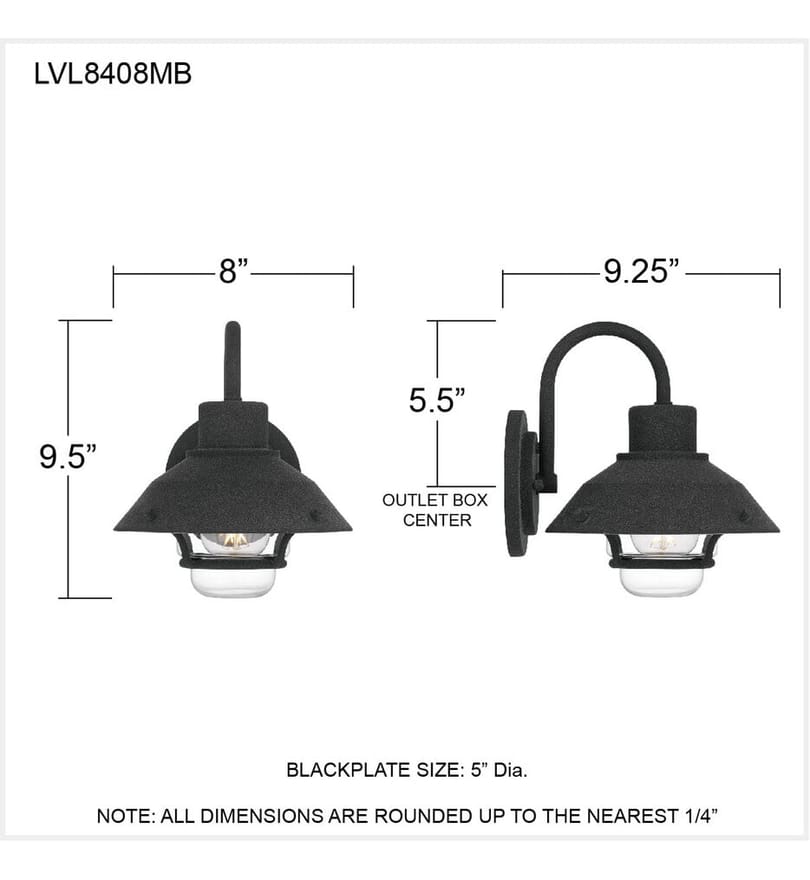 Quoizel - LVL8408MB - Lavalier 9.5" Outdoor Wall Sconce by Quoizel - Image 4