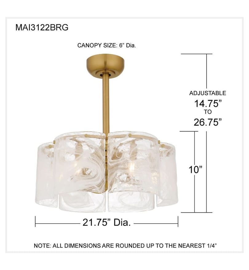 Quoizel - MAI3122BRG - Maisie 21.75-inch Fandelier by Quoizel - Image 7