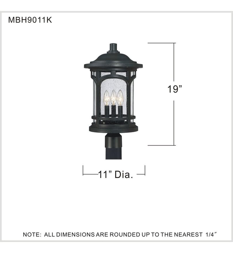 Quoizel - MBH9011K - Marblehead 19" Outdoor Post Light by Quoizel - Image 2