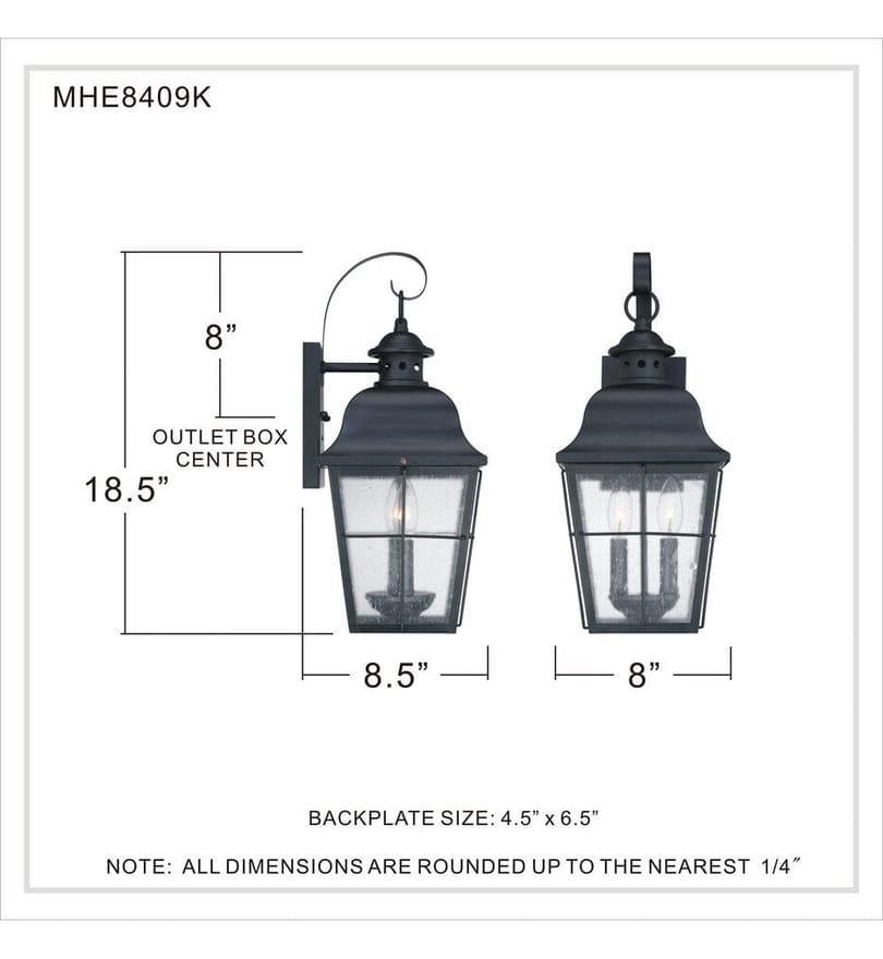 Quoizel - MHE8409K - Millhouse 18" Outdoor Wall Sconce by Quoizel - Image 2