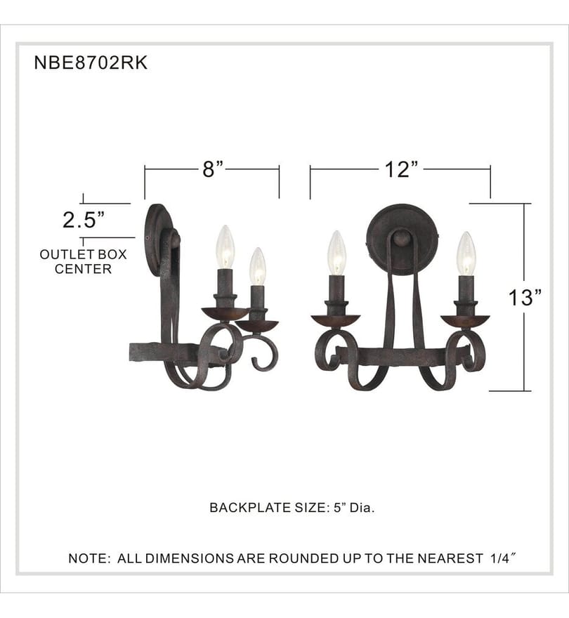 Quoizel - NBE8702RK - Noble 13" Wall Sconce by Quoizel - Image 2