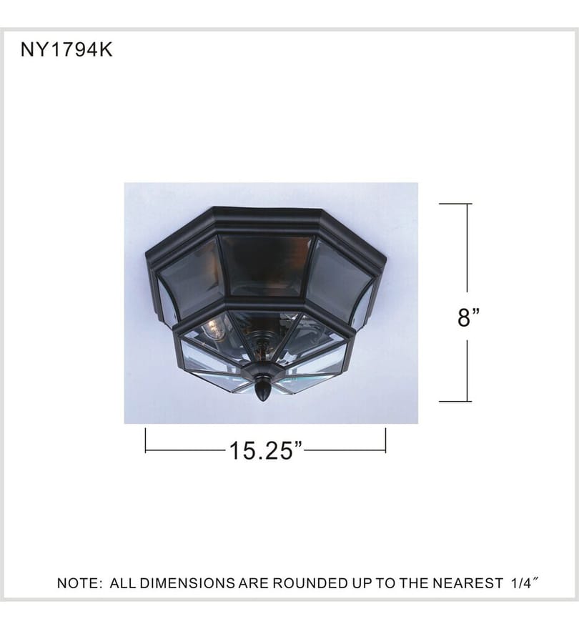 Quoizel - NY1794K - Newbury 8" Outdoor Flush Mount by Quoizel - Image 2