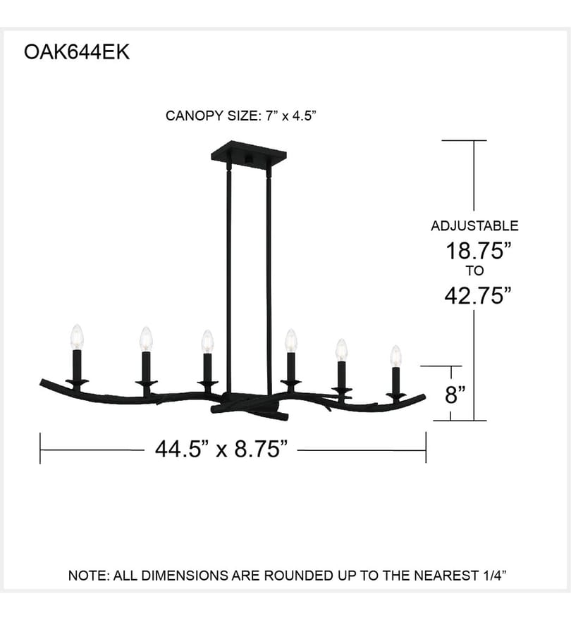 Quoizel - OAK644EK - Oakley 44.5" Island Light by Quoizel - Image 4