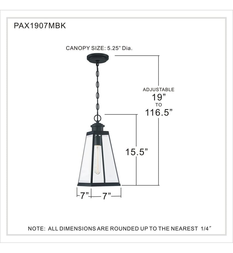Quoizel - PAX1907MBK - Paxton 15.5" Outdoor Pendant by Quoizel - Image 4