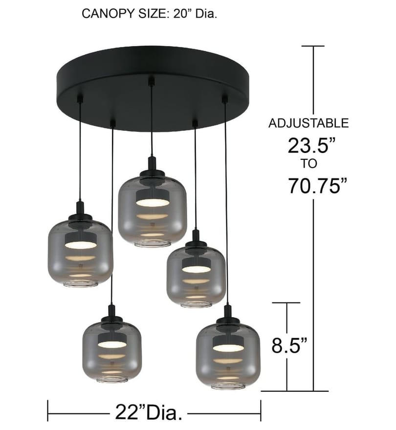 Quoizel - PCLEN2822MBK - Lenora 22-inch Pendant by Quoizel - Image 4