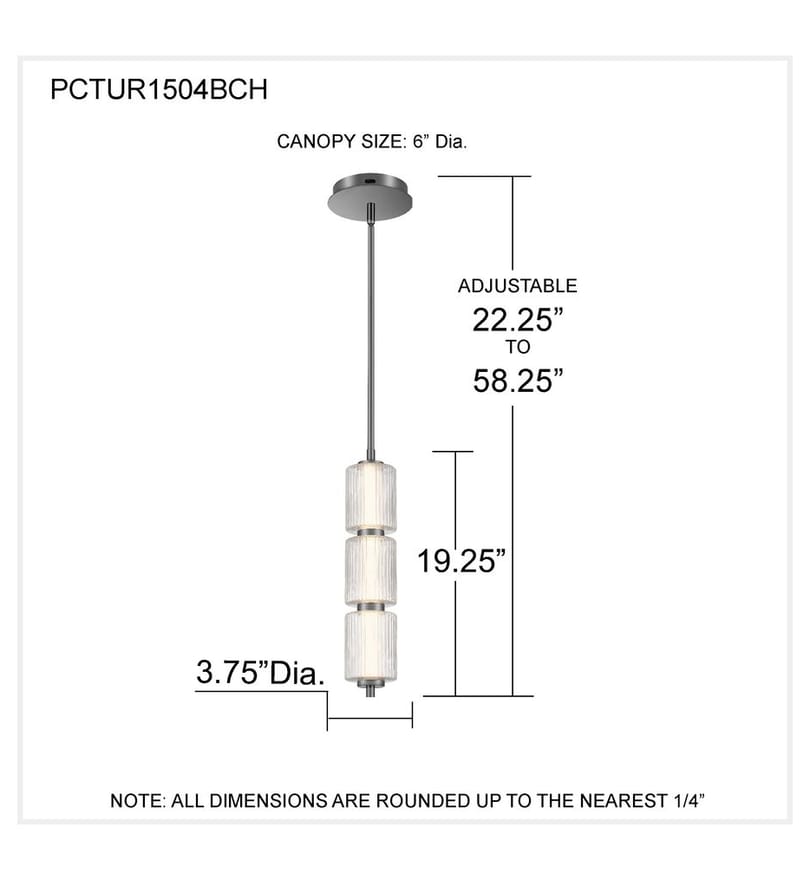 Quoizel - PCTUR1504BCH - Turner 3.75-inch Mini-Pendant by Quoizel - Image 4