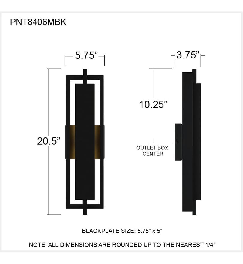Quoizel - PNT8406MBK - Pointsett 20.5" Outdoor Wall Sconce by Quoizel - Image 3