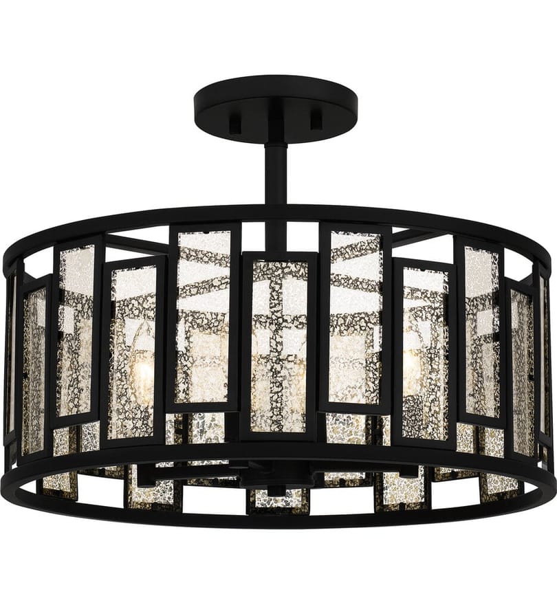 Quoizel - QSF5600MBK - Bankston 14.25" Semi-Flush Mount by Quoizel