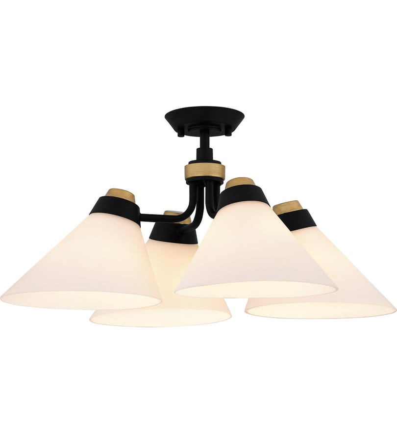Quoizel - QSF6218MBK - Graft 24.5" Semi-Flush Mount by Quoizel