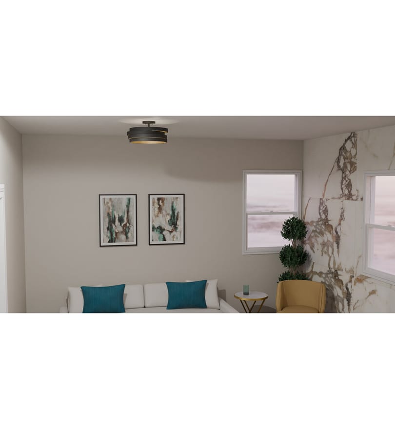 Quoizel - QSF6223MBK - Berner 16" Semi-Flush Mount by Quoizel - Image 2