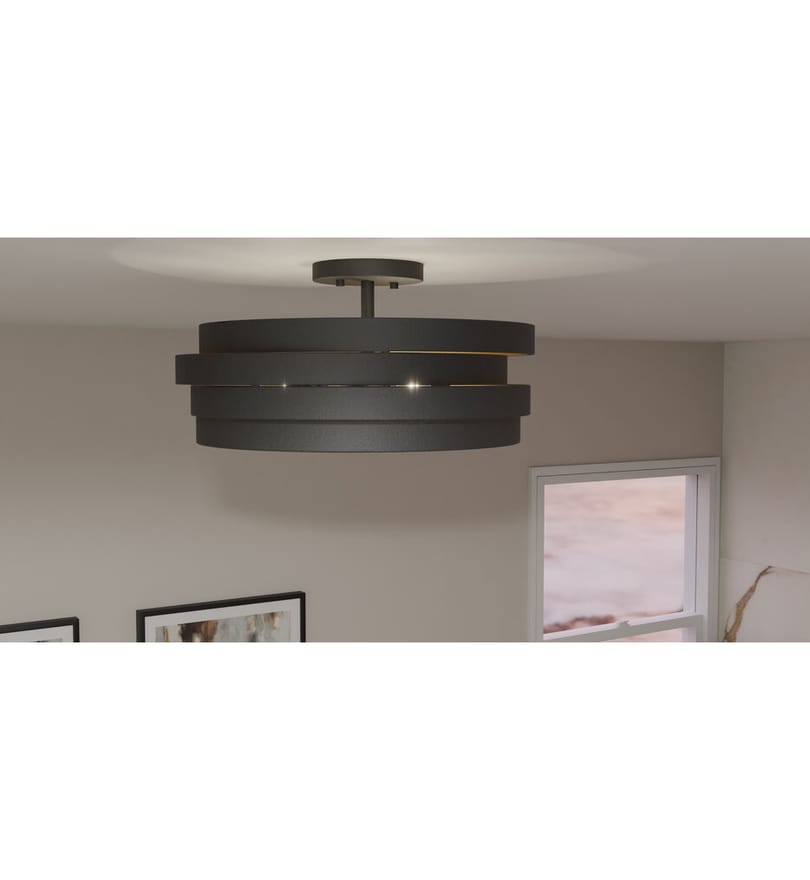 Quoizel - QSF6223MBK - Berner 16" Semi-Flush Mount by Quoizel - Image 3
