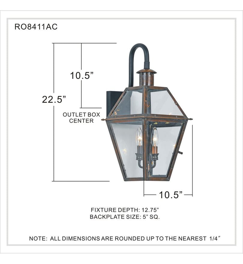 Quoizel - RO8411AC - Rue De Royal 22" Outdoor Wall Sconce by Quoizel - Image 2