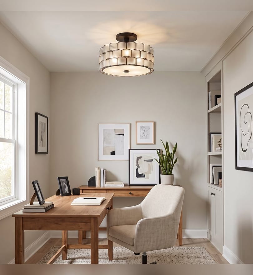 Quoizel - RORY1716MBK - Rory 15.75-inch Semi-Flush Mount by Quoizel - Image 3