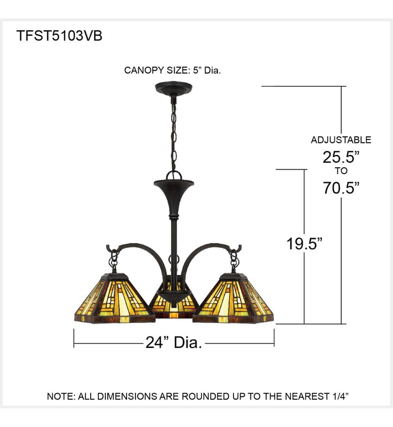 Quoizel - TFST5103VB - Stephen 19" Chandelier by Quoizel - Image 5