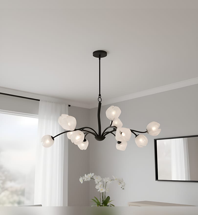 Quoizel - WALK5040MBK - Walker 40-inch Chandelier by Quoizel - Image 3