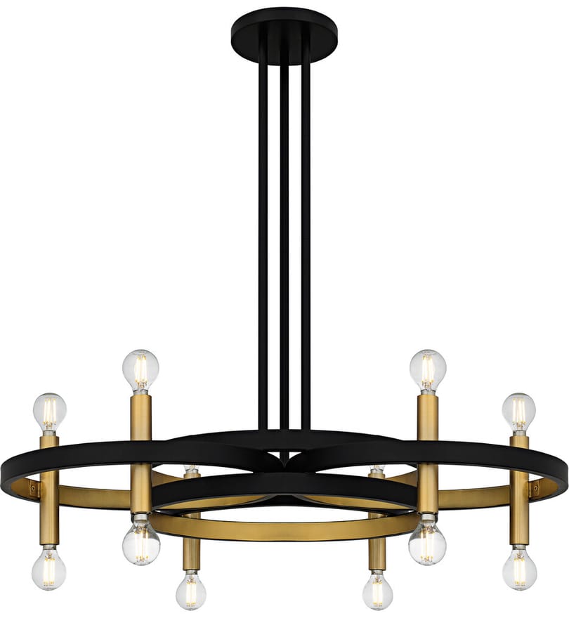 Quoizel - WID5030MBK - Winsland 30" Chandelier by Quoizel