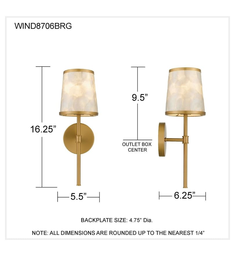 Quoizel - WIND8706BRG - Windley 16.25-inch Wall Sconce by Quoizel - Image 6