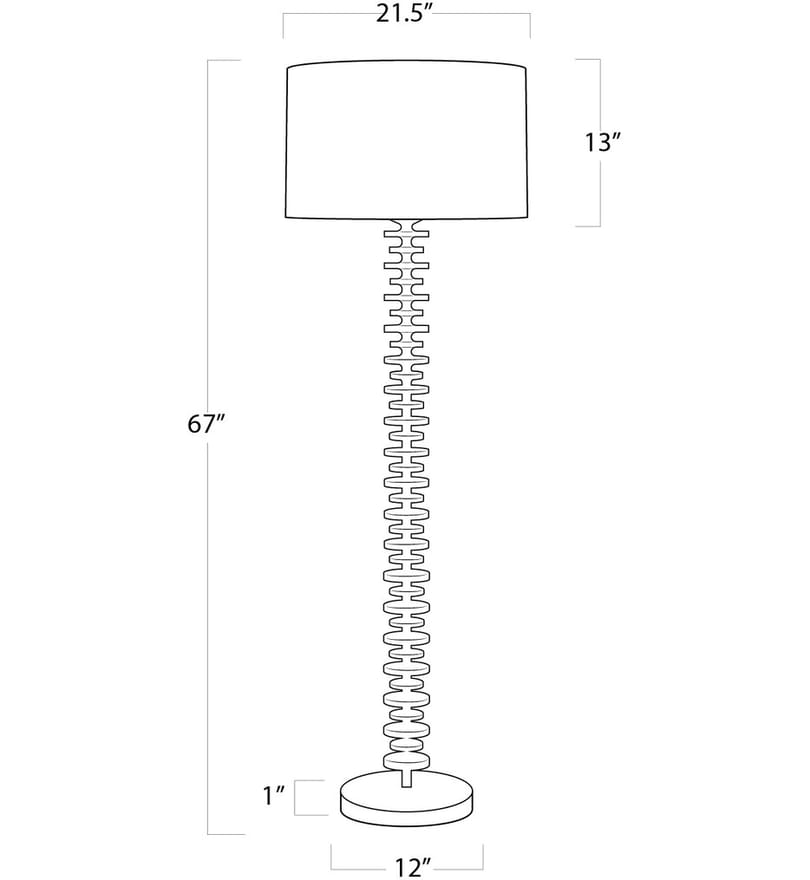 Regina Andrew - 14-1020EB - Fishbone 67" Floor Lamp by Regina Andrew - Image 2