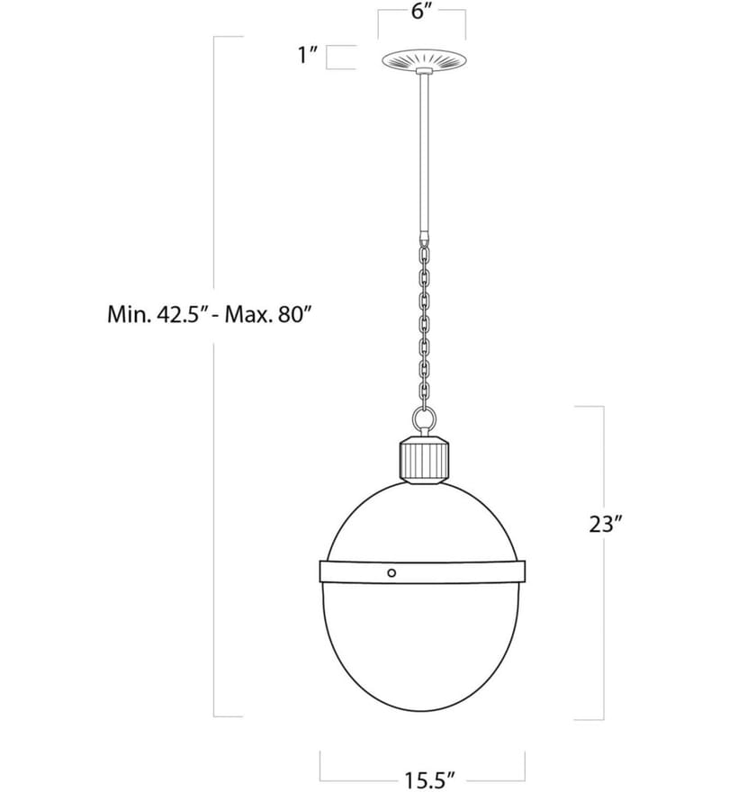 Regina Andrew - 16-1119BBNB - Otis 15.5" Pendant by Regina Andrew - Image 2
