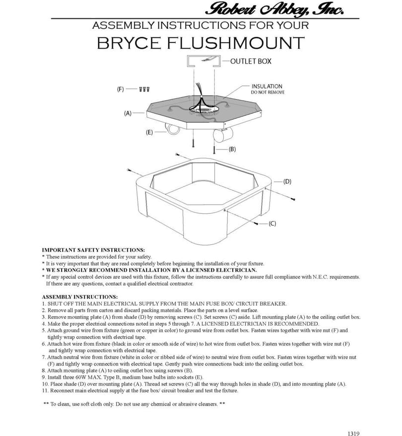 Robert Abbey - Bryce 14" Flush Mount by Robert Abbey - Image 3