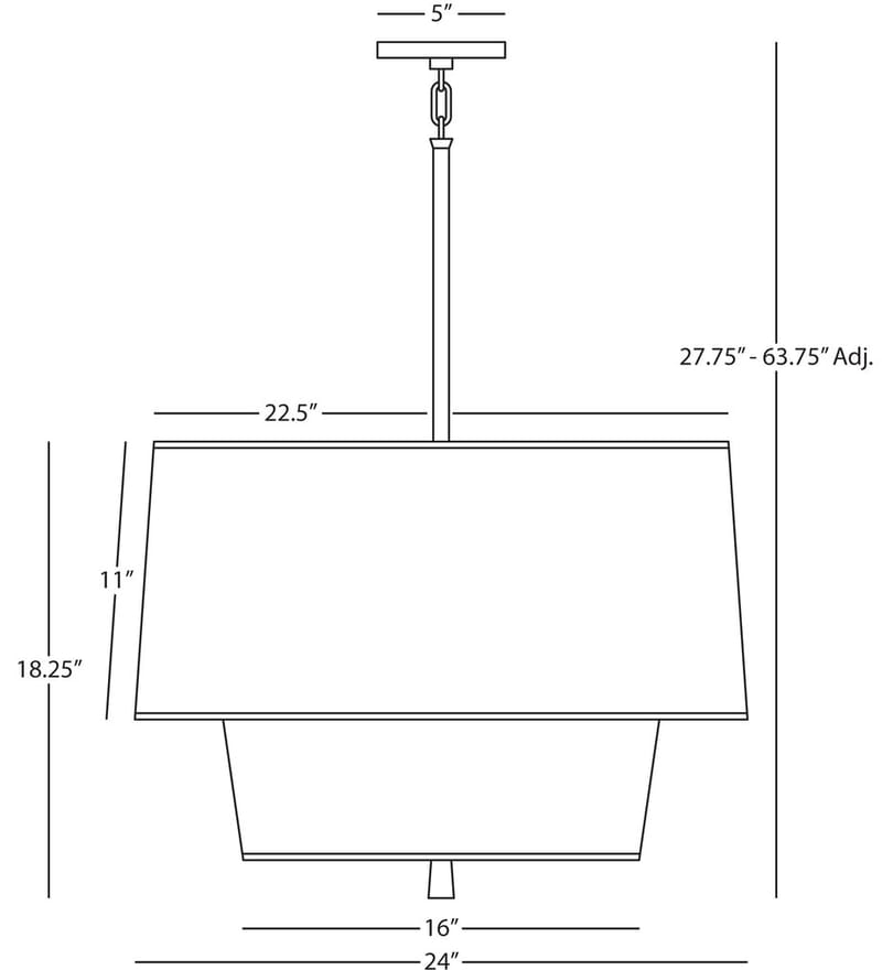 Robert Abbey - RB138 - Decker 24" Pendant by Robert Abbey - Image 2