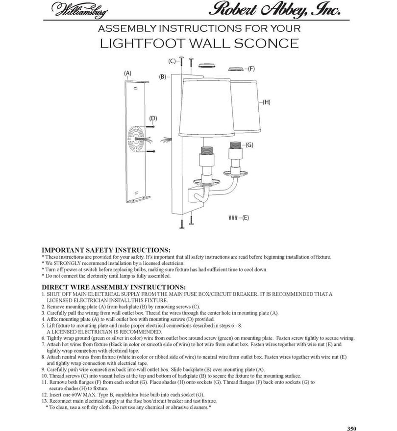 Robert Abbey - Z1031 - Williamsburg Lightfoot 13.5" Wall Sconce by Robert Abbey - Image 3